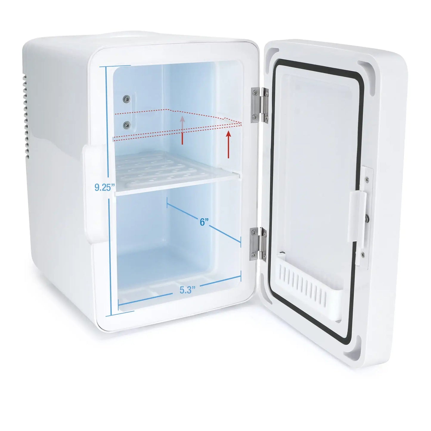 Mini-fridge with LED Glass Door